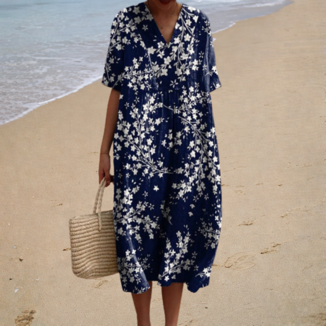 Short Sleeve Printed Summer Dress