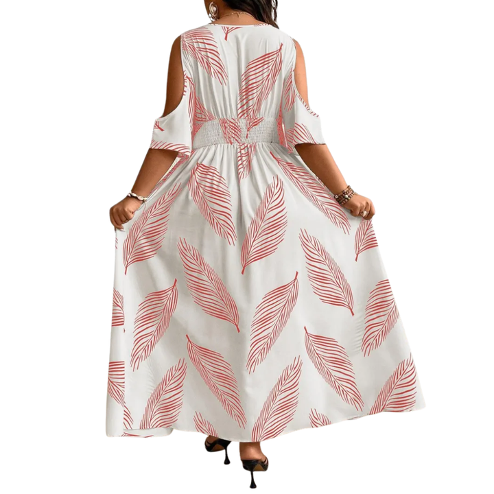 LENA – Boho Print Cold Shoulder Dress