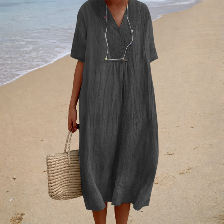 V-Neck Flowy Summer Dress