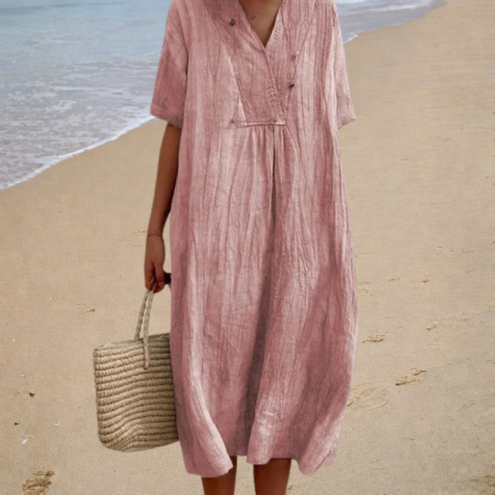 V-Neck Flowy Summer Dress