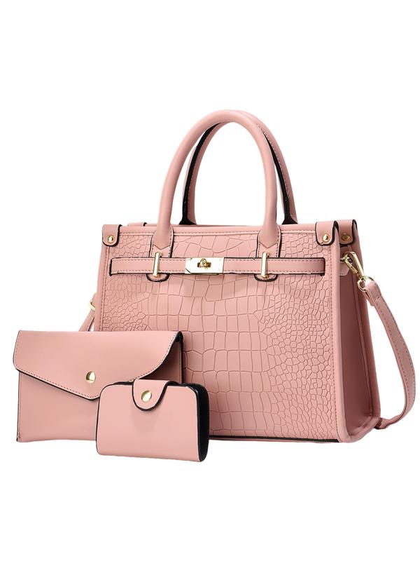 KYLIE™ – Crocodile Embossed Large Capacity Crossbody Handbag Set