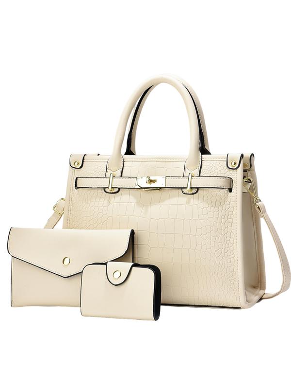 KYLIE™ – Crocodile Embossed Large Capacity Crossbody Handbag Set