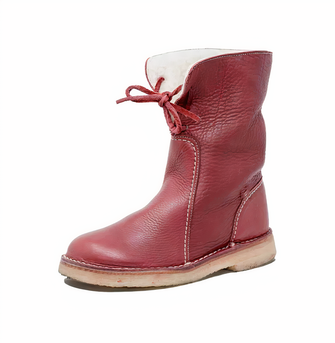 Women's Casual Leather Mid-Calf Boots