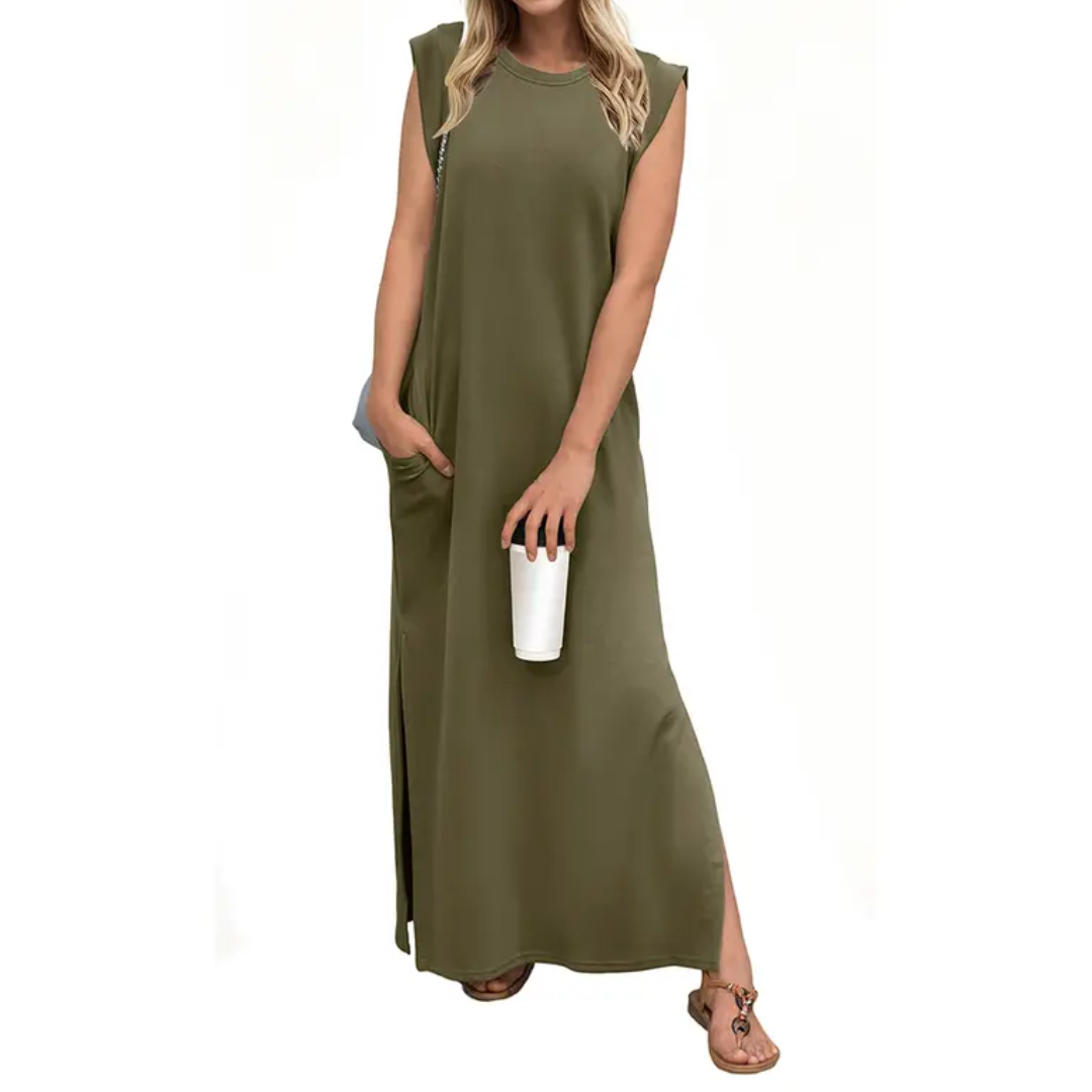 LYDIA™ – Breezy Split Pocket Maxi Dress