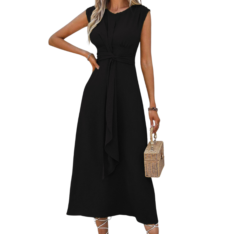 MIYA™ - Stylish Waist-Tie Long Sleeveless Dress