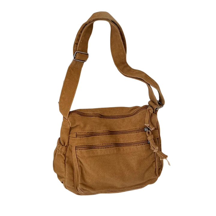 YVE – Retro Multi-Pocket Canvas Crossbody Bag