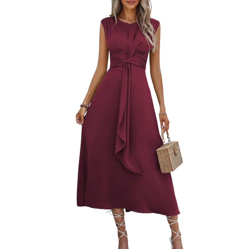 MIYA™ - Stylish Waist-Tie Long Sleeveless Dress