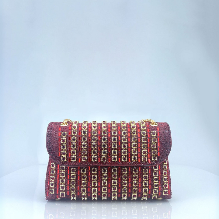 NOVI - Chic Chain Colored Diamond Shoulder Bag