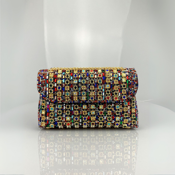 NOVI - Chic Chain Colored Diamond Shoulder Bag