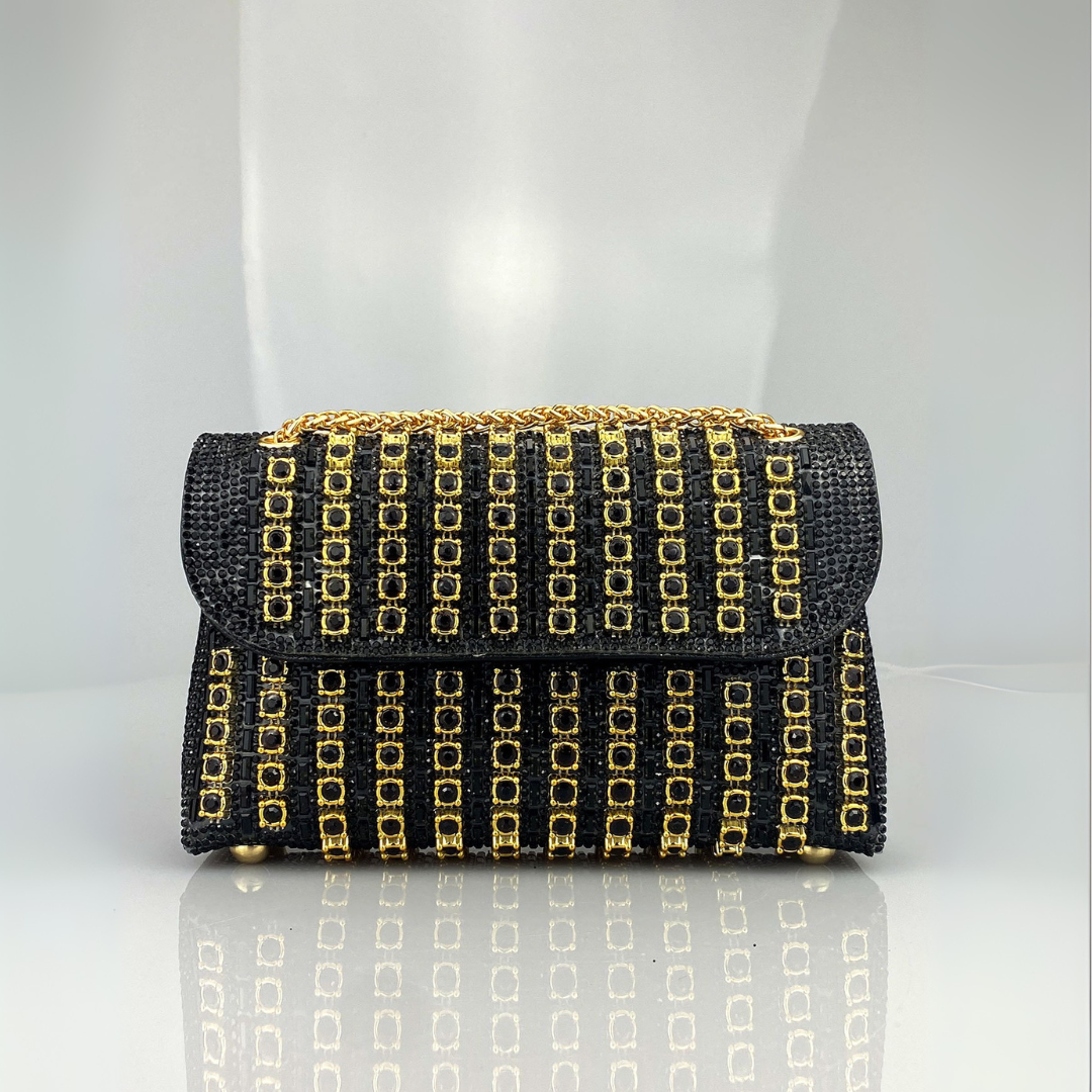 NOVI - Chic Chain Colored Diamond Shoulder Bag