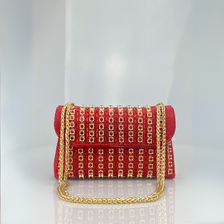 NOVI - Chic Chain Colored Diamond Shoulder Bag