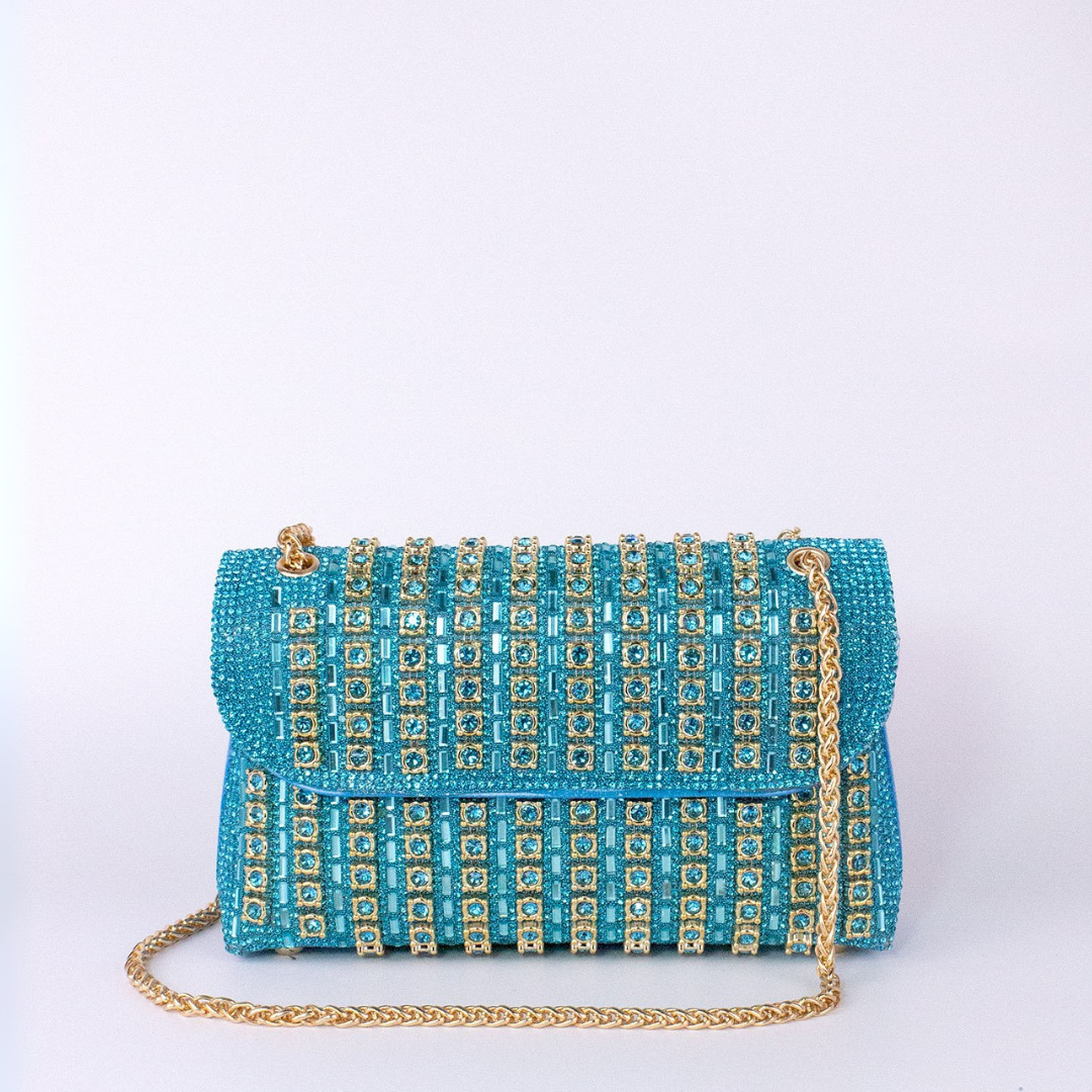 NOVI - Chic Chain Colored Diamond Shoulder Bag