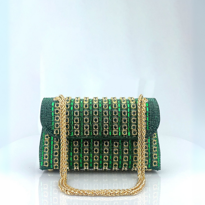 NOVI - Chic Chain Colored Diamond Shoulder Bag