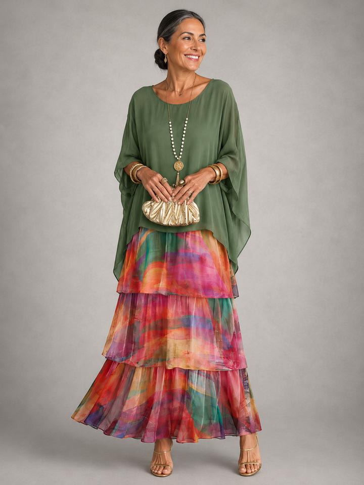 Sarah| Elegant Flowing Maxi Dress