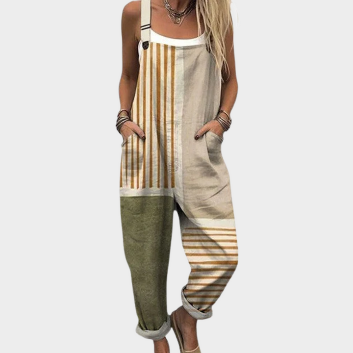 CATHY | Elegant Striped Jumpsuit