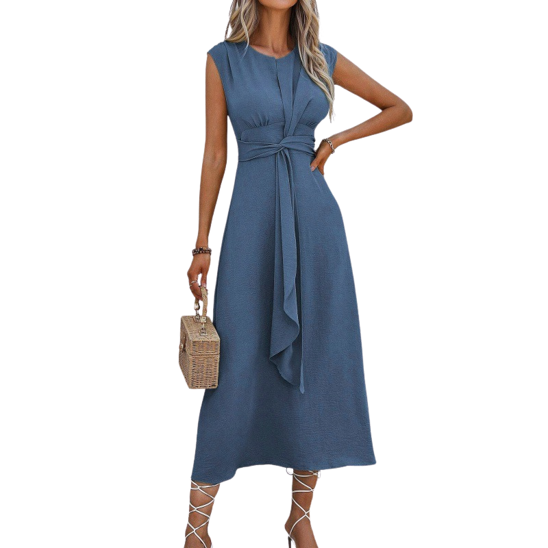 MIYA™ - Stylish Waist-Tie Long Sleeveless Dress