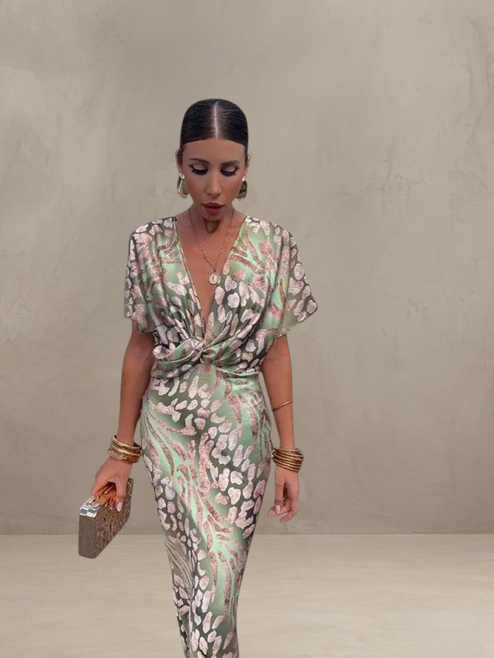 CLARANDRA | COPPER MIDI DRESS