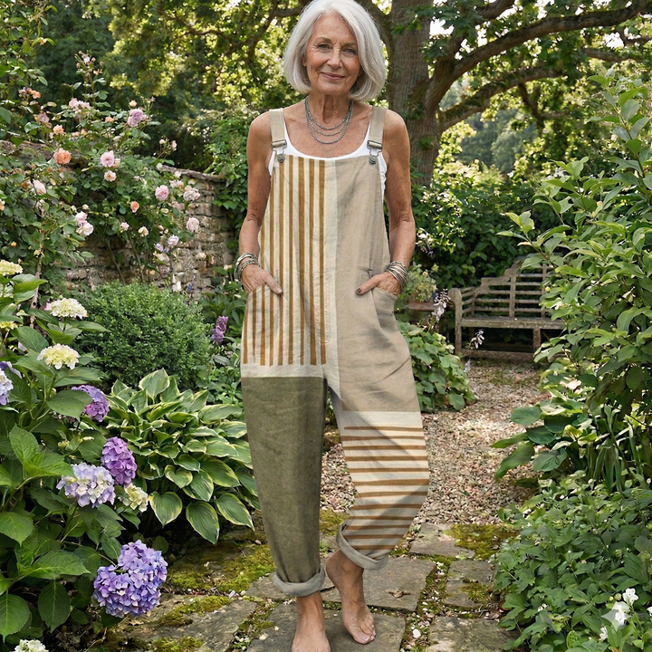 CATHY | Elegant Striped Jumpsuit