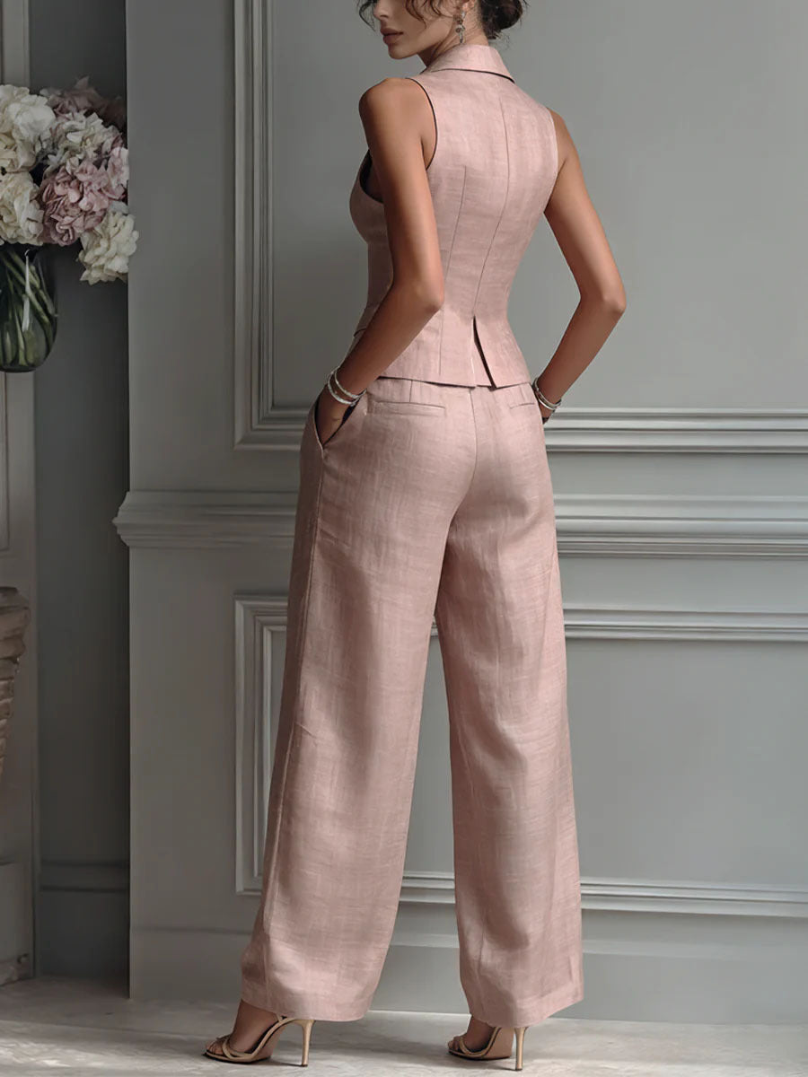 Charlotte | Elegant V-Neck Two-Piece Set