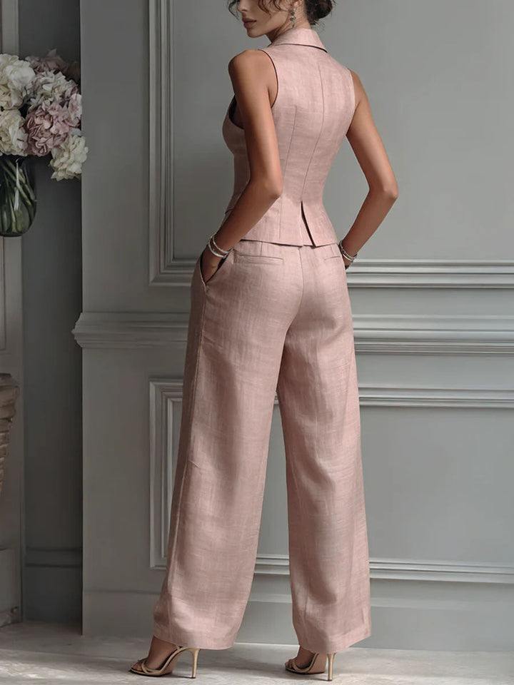 Charlotte | Elegant V-Neck Two-Piece Set