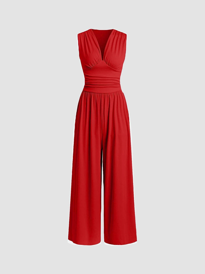 CHAR – Chic Sleeveless Wide-Leg Jumpsuit