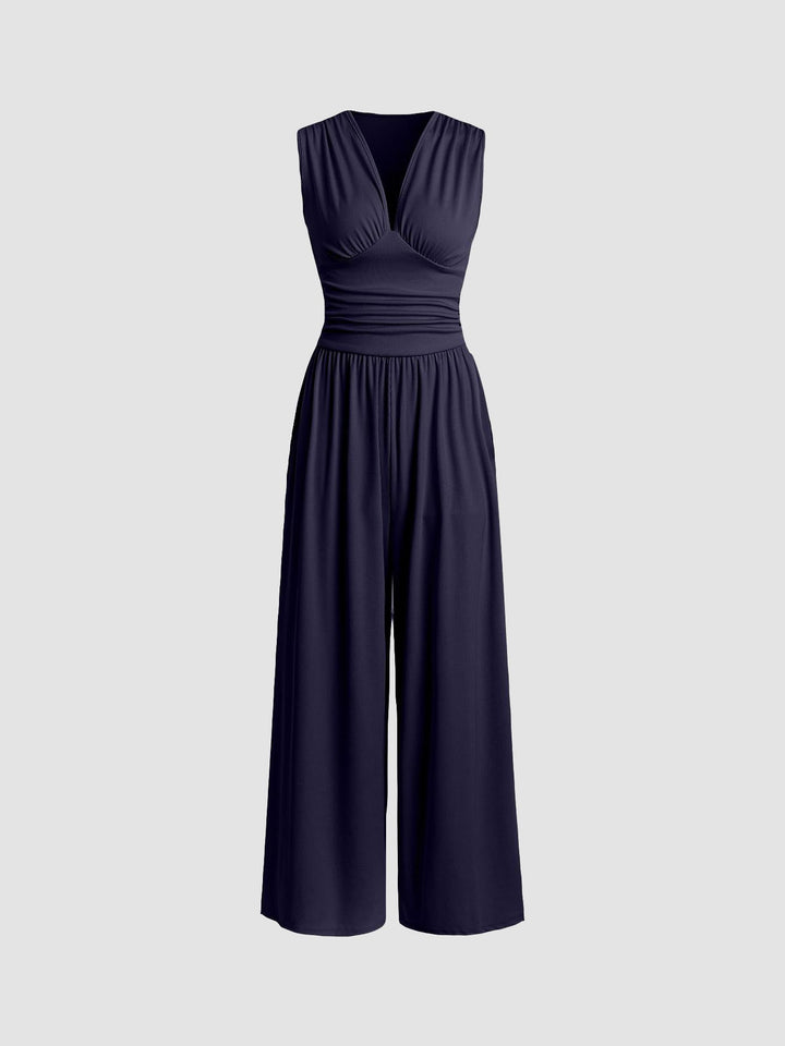 CHAR – Chic Sleeveless Wide-Leg Jumpsuit