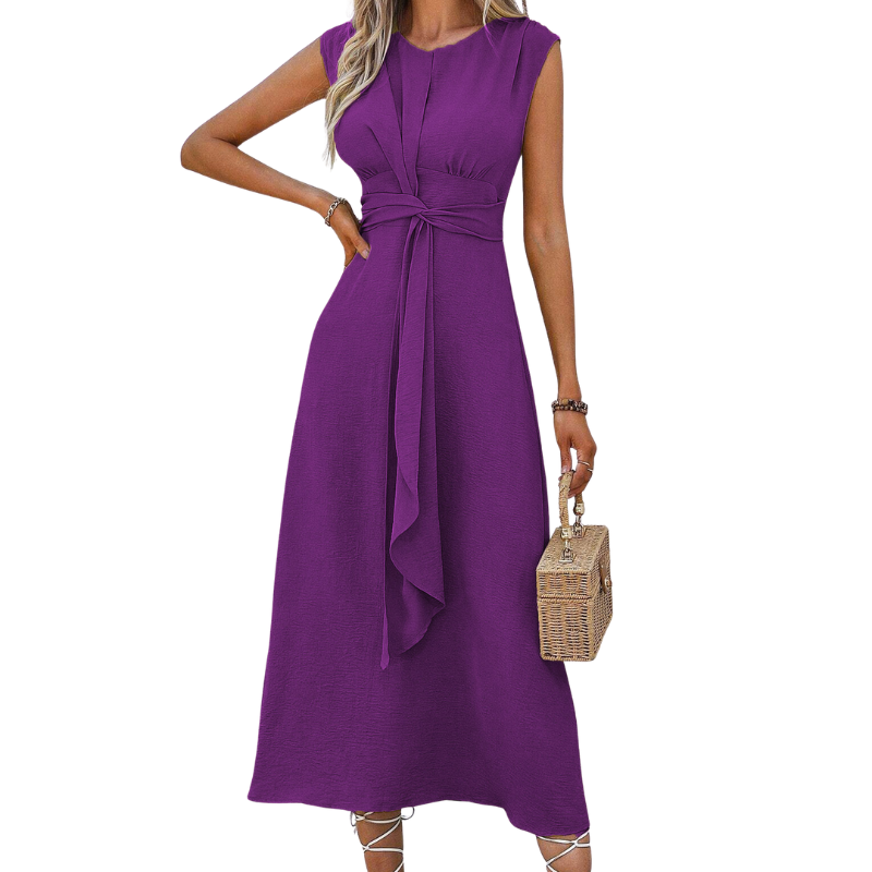 MIYA™ - Stylish Waist-Tie Long Sleeveless Dress