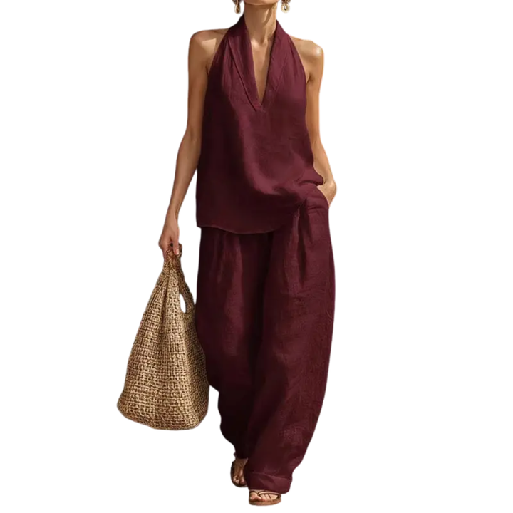 YURI™ – Breezy Halter Wide-Leg Two Piece Set
