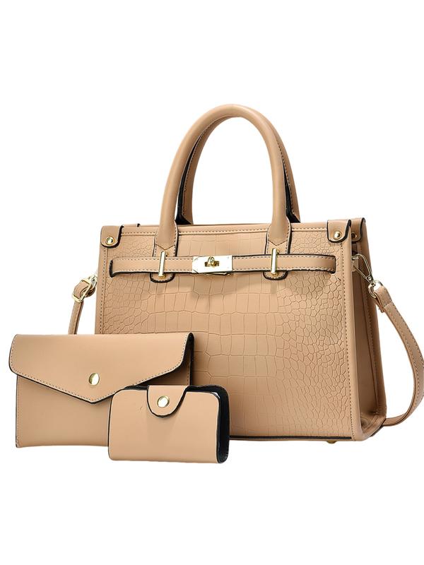 KYLIE™ – Crocodile Embossed Large Capacity Crossbody Handbag Set