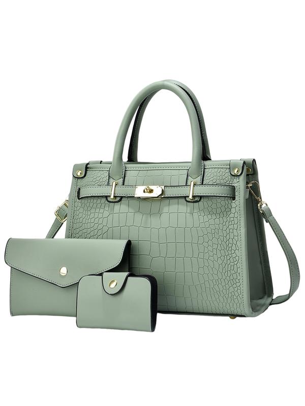 KYLIE™ – Crocodile Embossed Large Capacity Crossbody Handbag Set