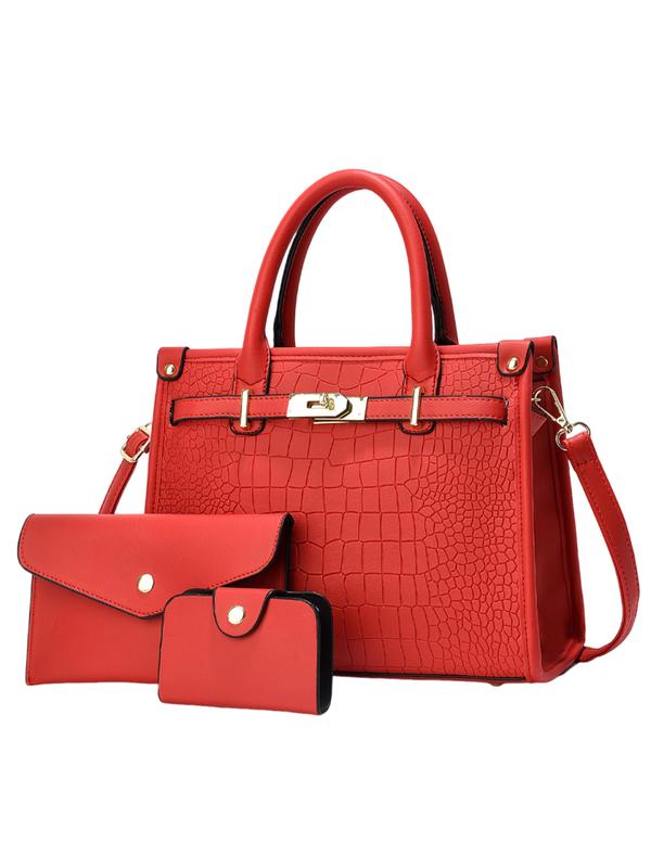 KYLIE™ – Crocodile Embossed Large Capacity Crossbody Handbag Set