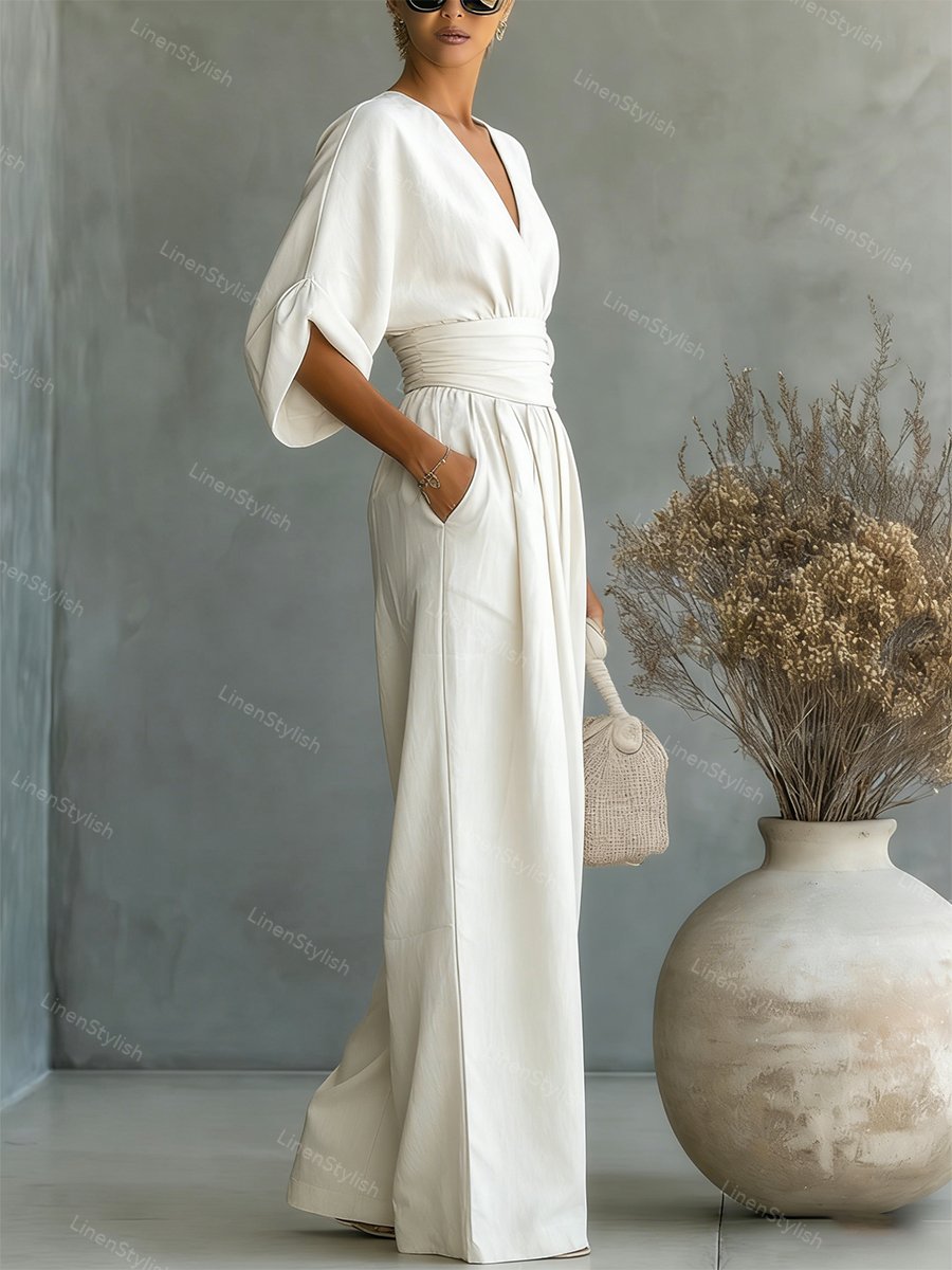 Elira Essential V-Neck Jumpsuit